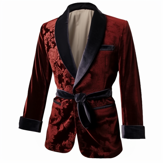 Men's Vintage Velvet Smoking Jacket