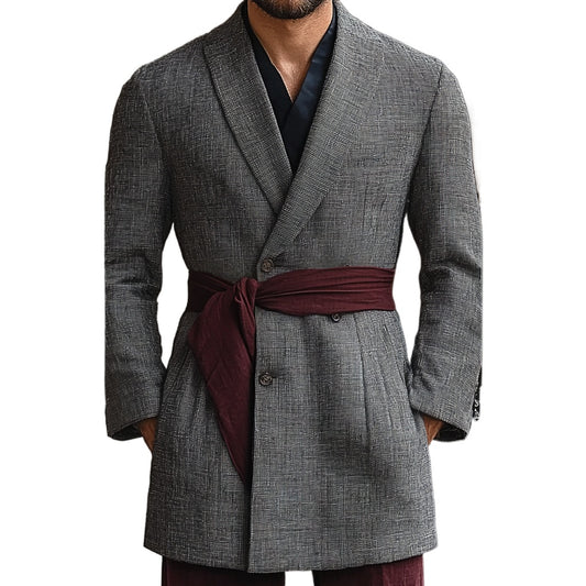 Smoking Jacket Linen Robe