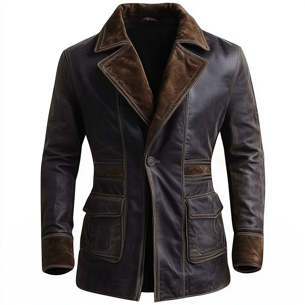 Smoking Jacket Vintage Leather