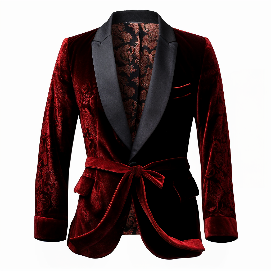 Vintage Velvet Smoking Jacket Men