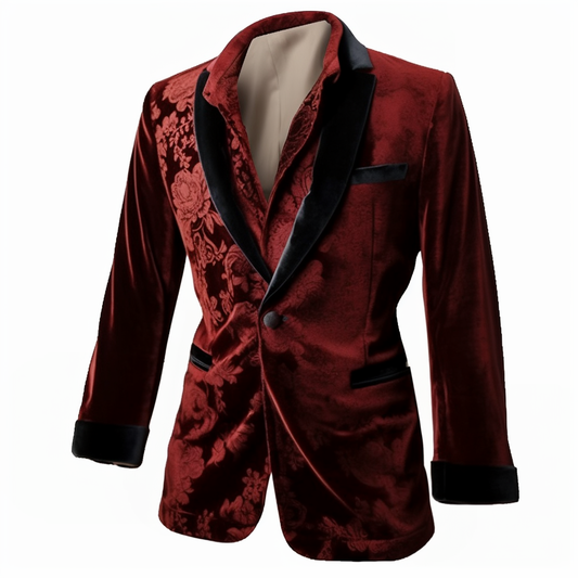 Men's Vintage Velvet Smoking Jacket