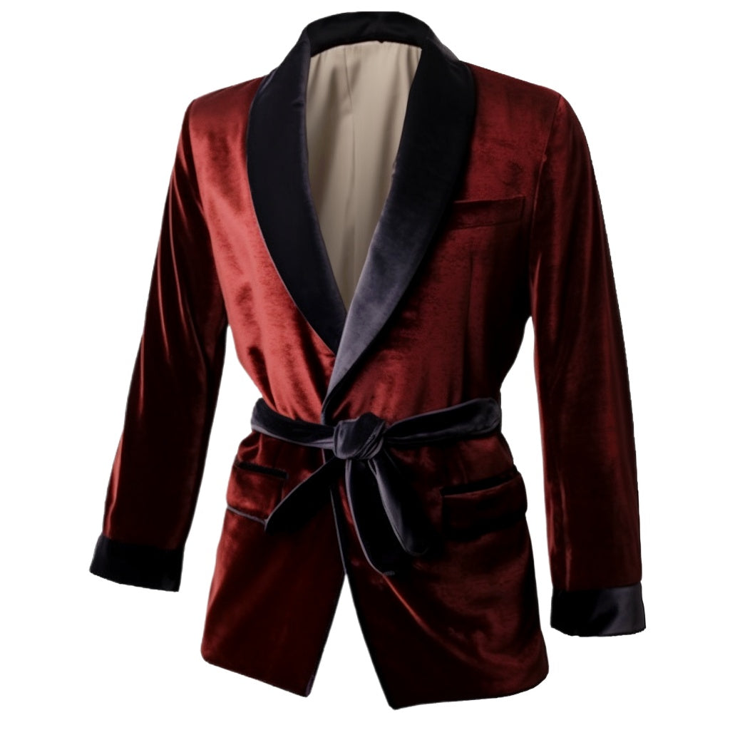 Men's Vintage Velvet Smoking Jacket