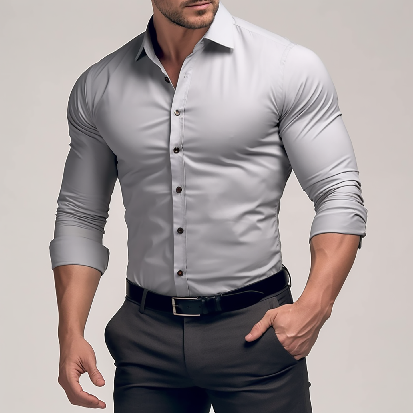 Men's Vintage Dress Shirts for Men Stretch Fit