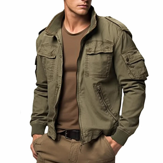 Green Jacket Men Cotton