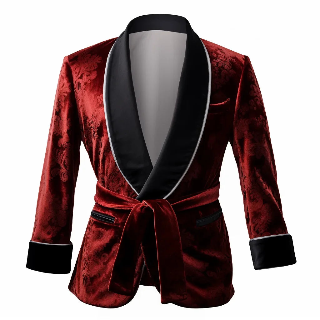 Men's Vintage Velvet Smoking Jacket