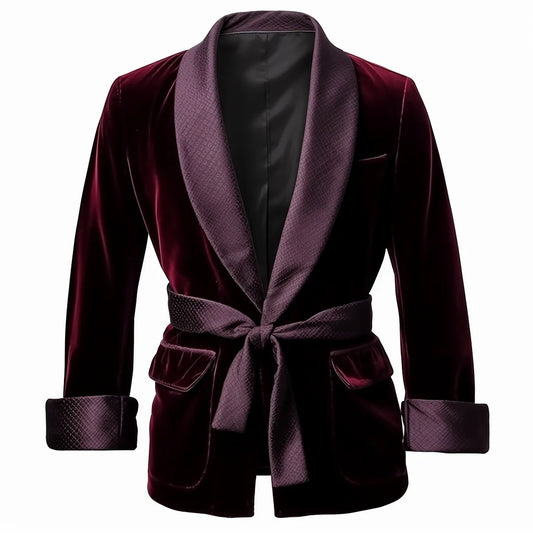 Men's Vintage Velvet Smoking Jacket