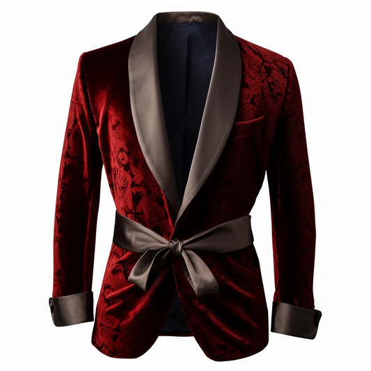 Men's Vintage Velvet Smoking Jacket