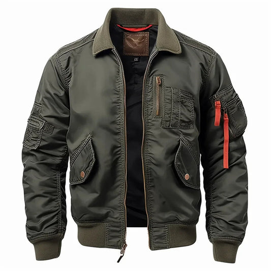 Mens Vintage Casual Flight Jacket Light Air Bomber Military Jacket