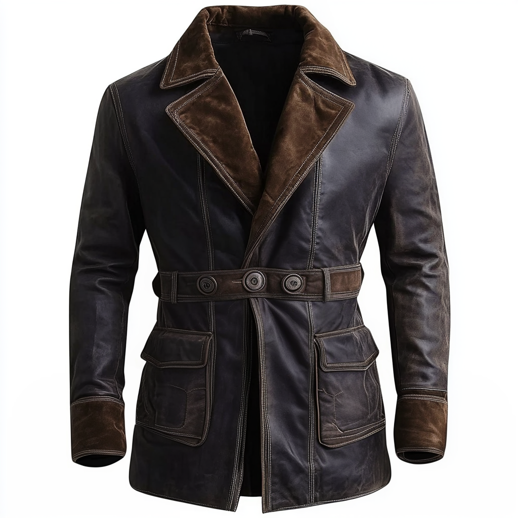 Smoking Jacket Vintage Leather