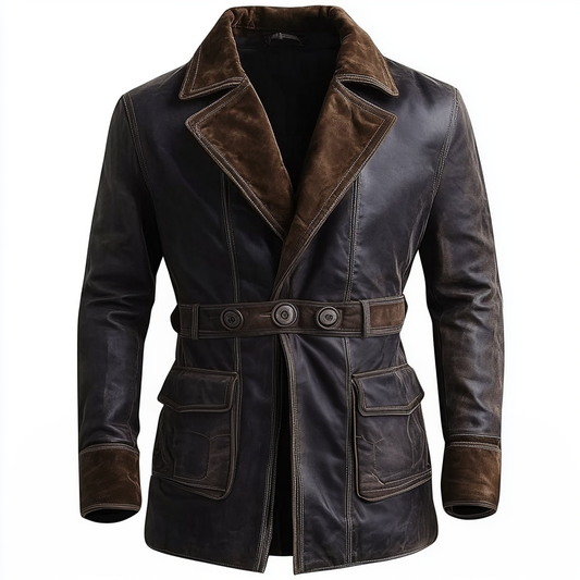 Smoking Jacket Vintage Leather