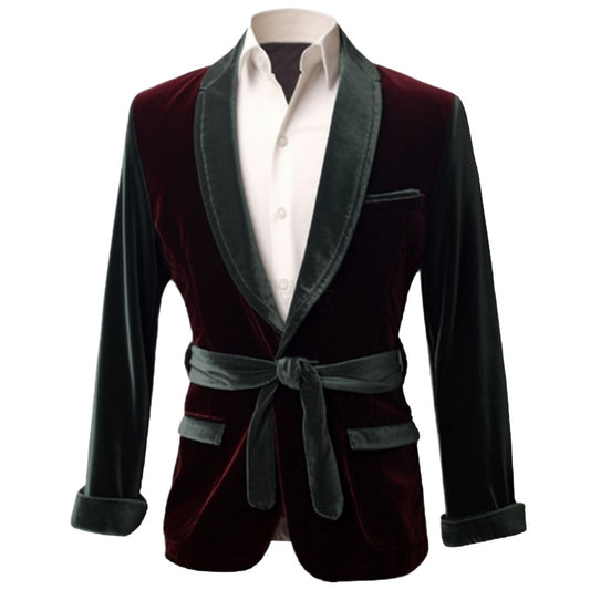 Men's Vintage Velvet Smoking Jacket