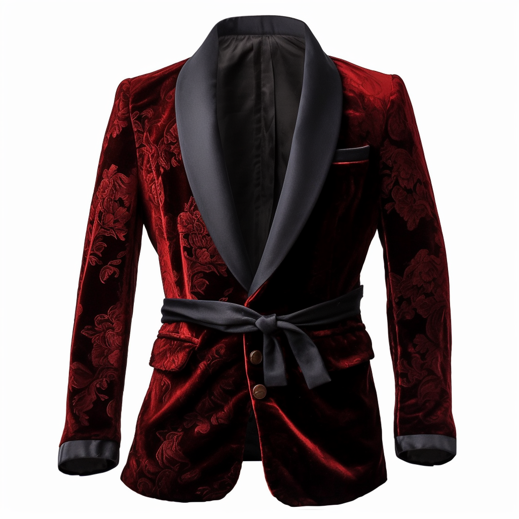 Men's Vintage Velvet Smoking Jacket