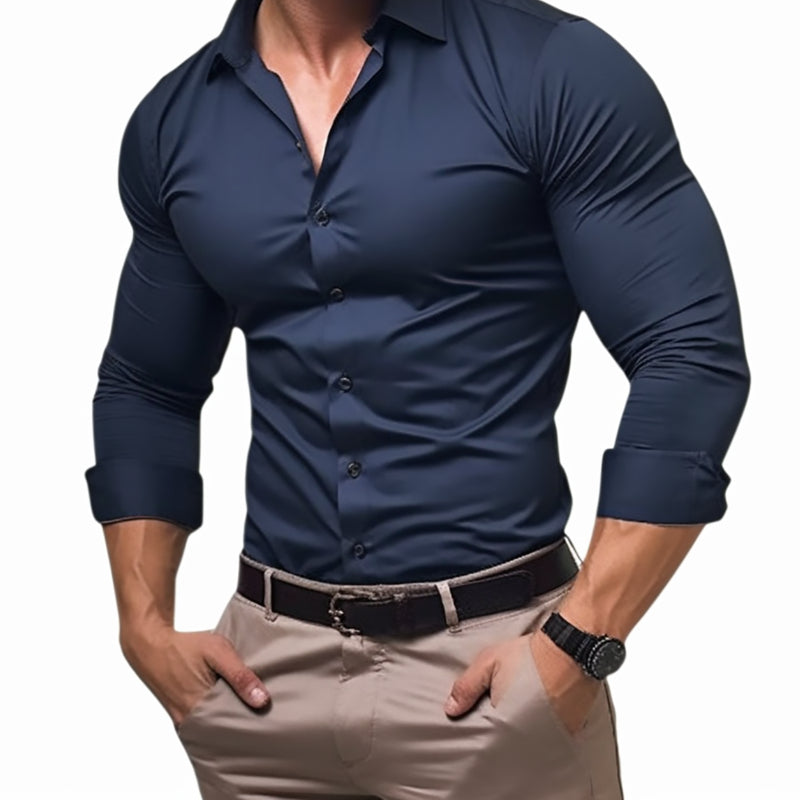 Men's Vintage Dress Shirts for Men Stretch Fit