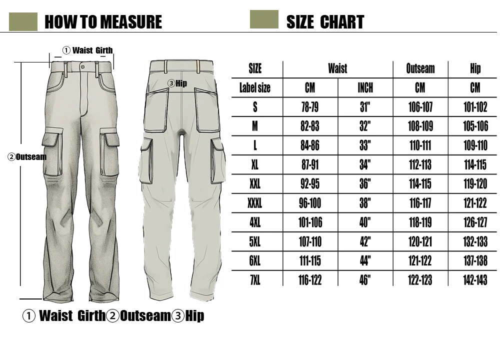 Men's Straight City Tactical Cargo Pants Multiple Pockets Techwear