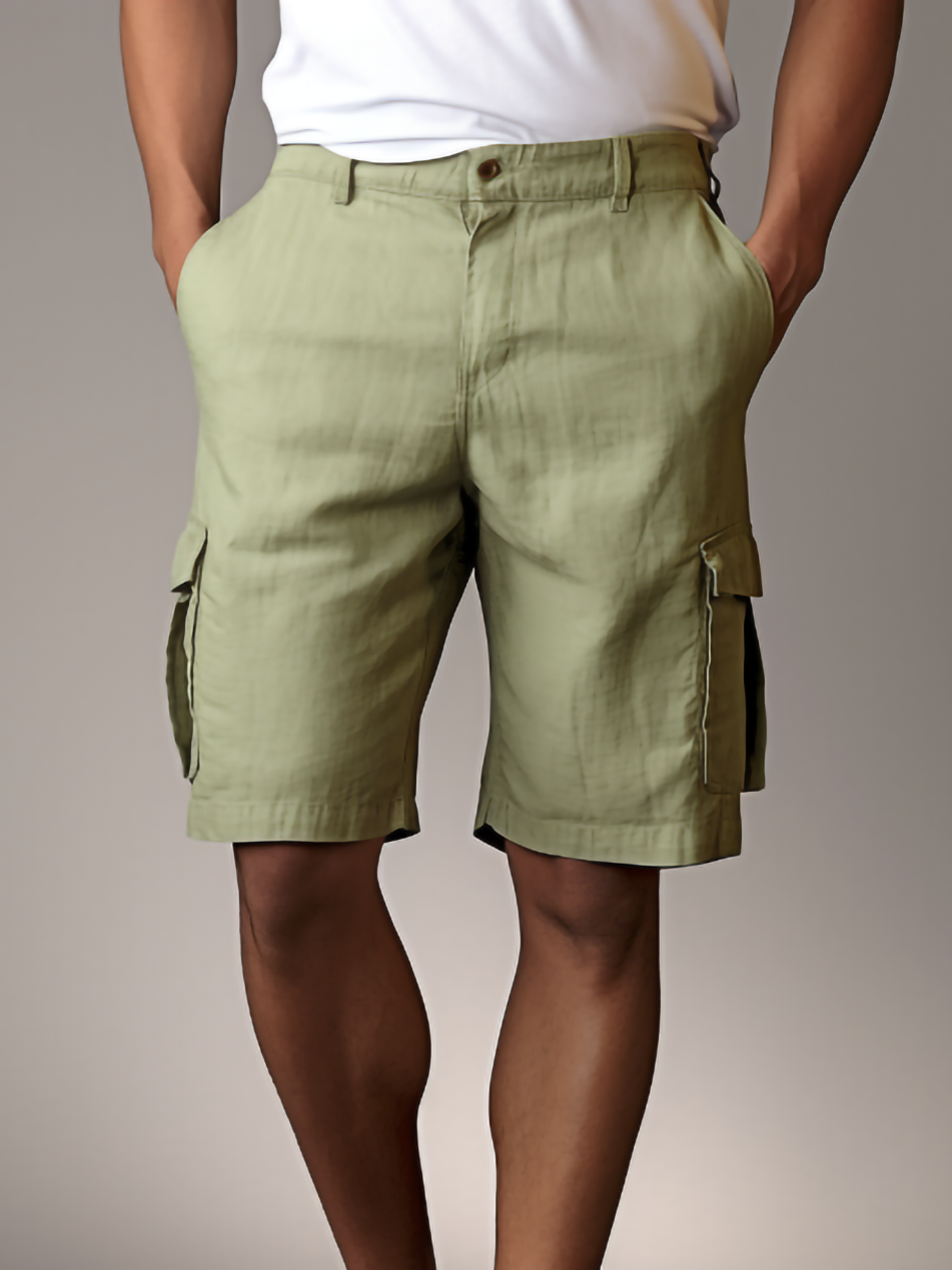 Linen Cargo Shorts