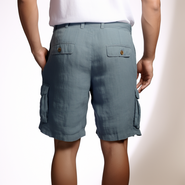 Linen Cargo Shorts