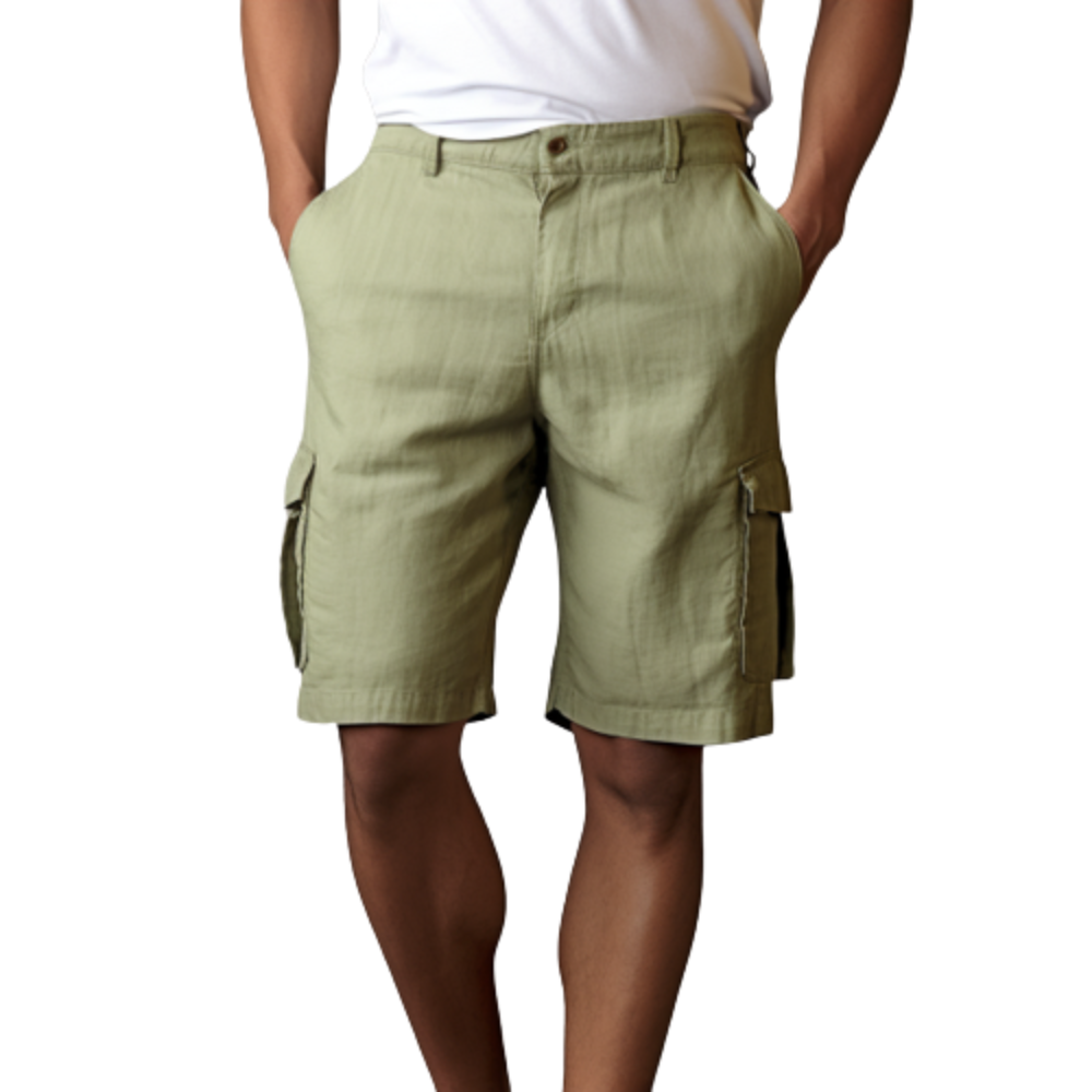 Linen Cargo Shorts