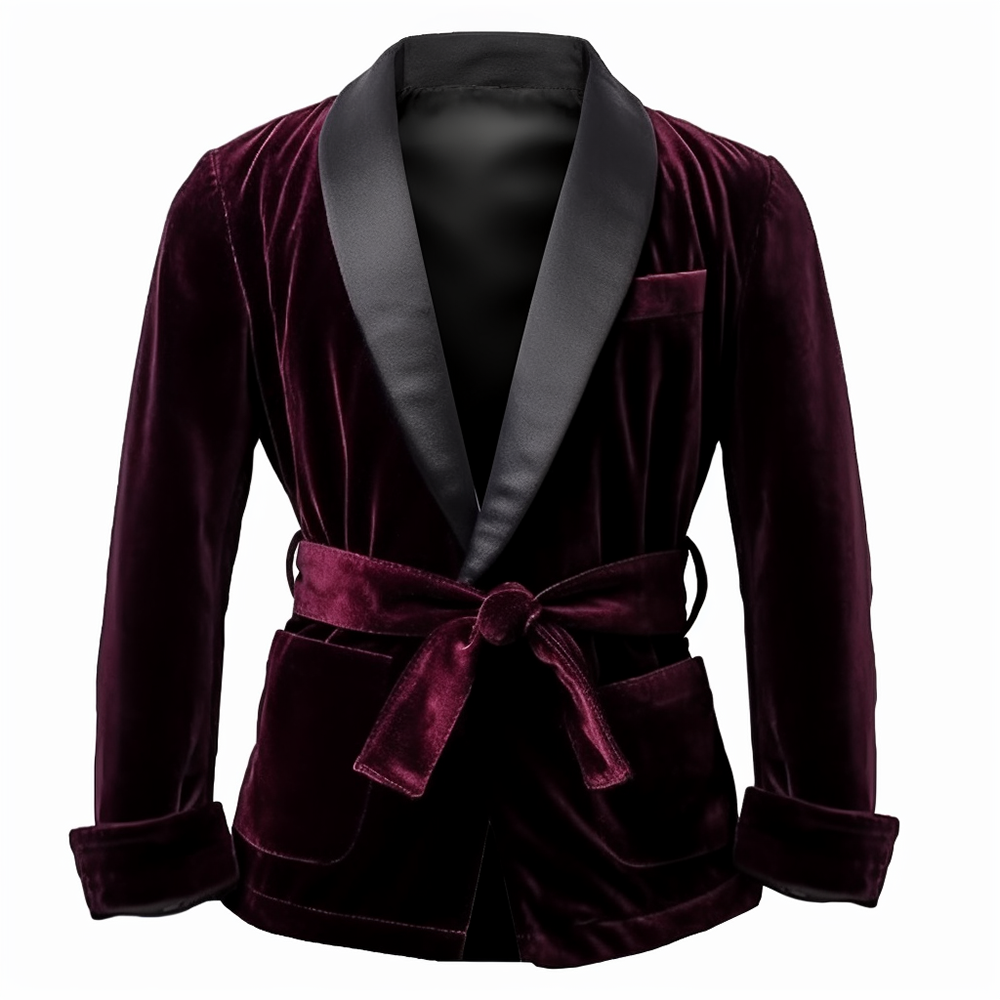 Men's Vintage Velvet Smoking Jacket