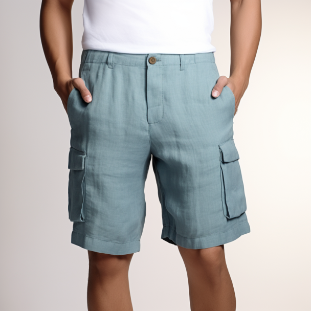 Linen Cargo Shorts