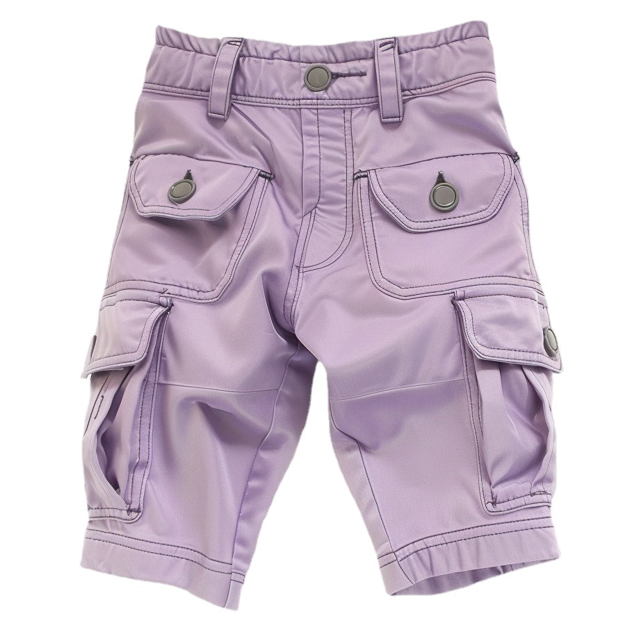 Women Low Rise Cargo Shorts Purple 2024